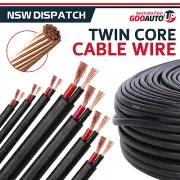 Twin Core Wire Battery Cable 12V 24V Black Red Electric Auto Trailer Boat Wiring