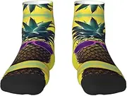 [pvinnk] Psych Pineapple Quote Print Functionality Socksing Adult Socks For Workout Winter Warmth And Everyday Wear