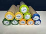 10 ROLLS Pre-Taped Masking Paper for Painting,18 Inch X 50 Feet Tape