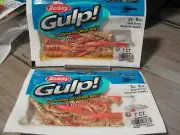 2 Packs Gulp Saltwater Fishing Baits - 3" Ghost Shrimp - Natural With Sparkle