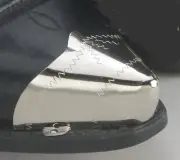 WESTERN COWBOY BOOT TIPS Engraved - SET 2- NEW Silver - Pointed Silver Toe Tips