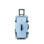 United Colors of Benetton Now Two Wheeled Rolling Duffel Bag, Light Blue, Che...