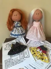Fitted Bodice Dress Pattern 12MIA02 For 12” Mia Dolls From Nines d’Olin