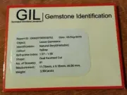 GIL Certified 3.90 Ct Natural Heliodor Brazil Oval shape Loose Gemstone