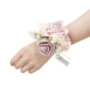 Ling's Moment 6pcs Homecoming Wedding Wrist Corsage Artificial Flowers, Girl/...
