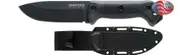 Ka-Bar Becker Campanion BK2 Straight Edge Knife - Hard Plastic Sheath - Black