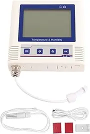 Data Logger Recorder, USB Temperature Humidity Monitor, LCD Display Sensor with External Probe, Environmental Monitoring Tool (208W)