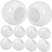 COSMEVIVI 10pcs Decorative Plastic Light Shade Covers Replacement Lamp Shades for Home Office Half Globe Lamp Covers Made of Pc Material