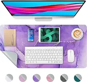 Large Mouse pad, Dual Leather Sided Desktop Pad for Office and Home, Ideal for Large Mouse Pad and Desk Mats (Purple 80 * 40CM)