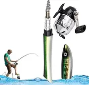 Telescopic Fishing Rod, Spin Reel Fishing Rod, Portable Fishing Rod, Fish-Shaped Rod, Fishing Rod With Reel, Comfortable Fishing Handle Foldable Fishing Rod Fishing Rod Pen For Ice Fly Fishing
