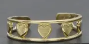 10K Solid Yellow Gold Heart Adjustable Shape Toe Ring 4.3 mm 0.9 gr