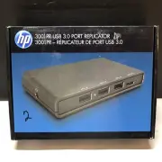 HP 3001PR USB 3.0 Docking Station Port Replicator w/ AC Adapter