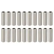 20Pcs 25mm Alloy Cord End Lock Rope Fastener End Stoppers for Lanyard, Silver