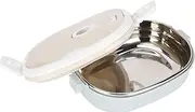 Thermal Insulated Hot Food Lunch Containers 1 Layer Lunch Box 900ml, Portable 304 Stainless Steel Bento Lunch Box Cold and Hot Food Storage for School Office Outdoor Travel