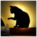 ►FRANCFRANC◄ 最後一個 CAT WALL LIGHT 貓咪剪影LED感應式夜燈(附電池)