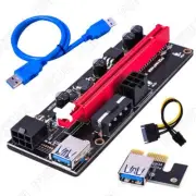 USB 3.0 PCI-E Mining Extender Riser Adapter Card Sata 15Pin to 6 Pin Power Cable