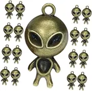 [IWOWHERO] Cute Alloy Charm Alien Pendants 30pcs for Jewelry Making Bracelet Charms