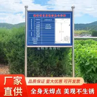 在飛比找蝦皮購物優惠-戶外不銹鋼廣告牌宣傳欄河道路長牌警示牌施工安全停車收費告示牌