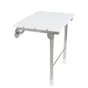 Folding Shower Seat Wall Mounted Bathroom Bathtub Safety Stool Chair, Solid W...