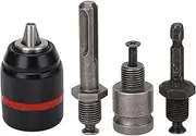 Drill Chuck Adapter, Keyless Self Tightening 1/2in 2‑13mm Clamping Range Quick Change Adapter Converter Drill Adapter, Drill Bit Adapter for Impact Driver, Power DIY Tools (Round