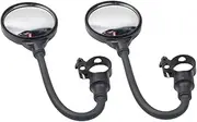 Abaodam 2pcs Adjustable Motorcycle Rearview Mirror Sturdy Handlebar Bike Mirror for Bicycles Motorcycles and Tricycles Rotation for Optimal Visibility