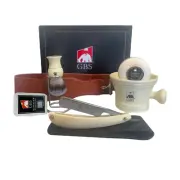 Stylish Shaving Set - Shave Ready Straight Razor, Honing Sharpening Strop, Strai