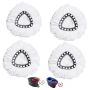 Mop Heads Replacement Compatible with O-Ceda EasyWring Spin Mop, 4 Pack White