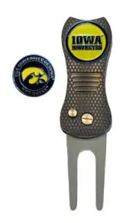 Iowa Hawkeyes NCAA Golf Ball Marker with Premium Switchblade Divot Tool