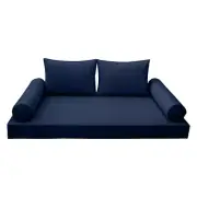 *COVER ONLY*-Style 1 Daybed Mattress Bolster Pillow Covers Piped Trim Full-AD101