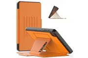 WASSUP Samsung Galaxy Tab A7 Lite 8.7 inch Case Smart Magnetic Auto Sleep Cover with Card Holder & Multi-Angle Bracket-Brown