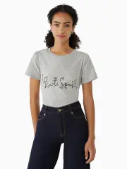 string lights logo holiday tee