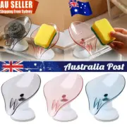 Sponge Holder Shower Easy Clean Stick Accessory Strong Suction Soap Dish TrNJ