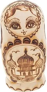 Sosoport 1 Set Russian Nesting Dolls with Double Headed Eagle Design Unique Paintable for Versatile Home Decor and Storage Present for Birthdays and Christmas