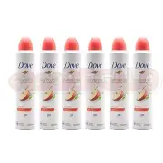 6x Dove 220ml Antiperspirant Deodorant Go Fresh Apple And White Tea Scent