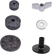 Mikinona 18 1 Drum Accessory Set Hi Hat Felts Felt Washers for Optimal Cymbal Performance Grey Durable and Soft Cymbal Sleeves for Musicians