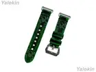 Green & Black Skull Crossbones Leather Band Strap for Fitbit Ionic Smartwatches