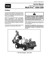 TORO Multi Pro 1200 1250 SERVICE Manual Printed For Machines w/ SN 310000000