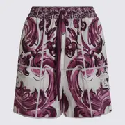 [Dolce & Gabbana] Dolce & Gabbana-Shorts Mix Maiolica-Donna 42
