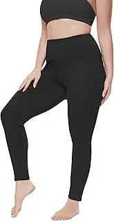 [Sixstar] Women's Back Waist Cross Control Yoga Pants Plus Size Workout Tummy Control Running Legging