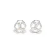 Sterling Silver Hollow Octagonal Beads Size 8.2mm, 6pcs per Bag (8.2mm)