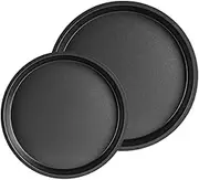 2pcs Carbon Steel Baking Tray Non Stick Pizza and Pancake Oven Pan Kitchen Essential for Restaurant Use and Home Baking