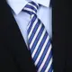 8厘米真絲藍白條紋領帶桑蠶絲男士領帶 真絲領帶襯衫襯衣領帶服飾