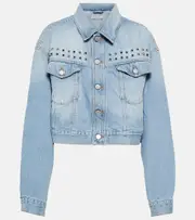 [Alessandra Rich] Alessandra Rich Embellished denim jacket AU 8 blue