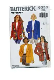 Butterick #6356 Misses' Jacket - Sizes 18-20-22