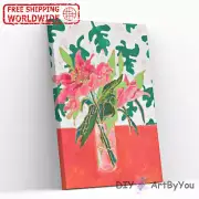 Paint By Numbers Kit Flower Abstract Wall DIY Home Painting Art Acrylic Decor