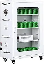 Mobile Charging Cabinet for School Classrooms, Offices & Meetings - 6/20/30/40/50/60-Slot Cell Phone Charging Station with 360° Universal Wheels & USB Charging Ports - Secure Lockable Storage 20slots