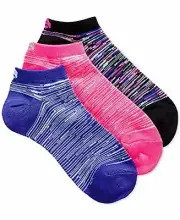 eStore21 designer Womens No Show Space Dyed 3 Pack Socks,OS Color Multicolor