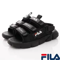 在飛比找PChome24h購物優惠-【FILA】頂級童鞋-休閒運動涼鞋-3-S418V-001黑