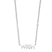 Zamel's Sterling Silver Diamond Set Wish Necklace Pendant Jewellery