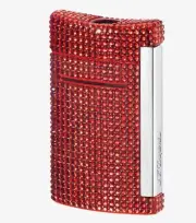 S.T. Dupont MiniJet Torch Lighter, Red Swarovski Crystals, 10094 (010094) NIB